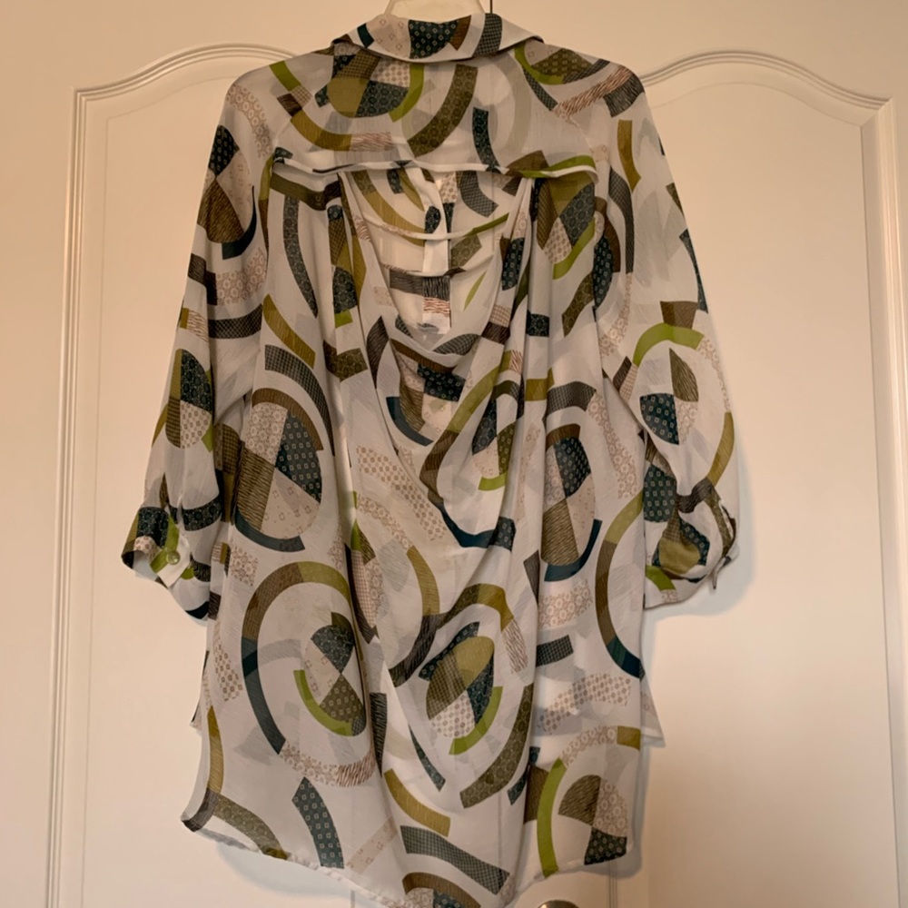 1X IC Sheer oversized tunic top